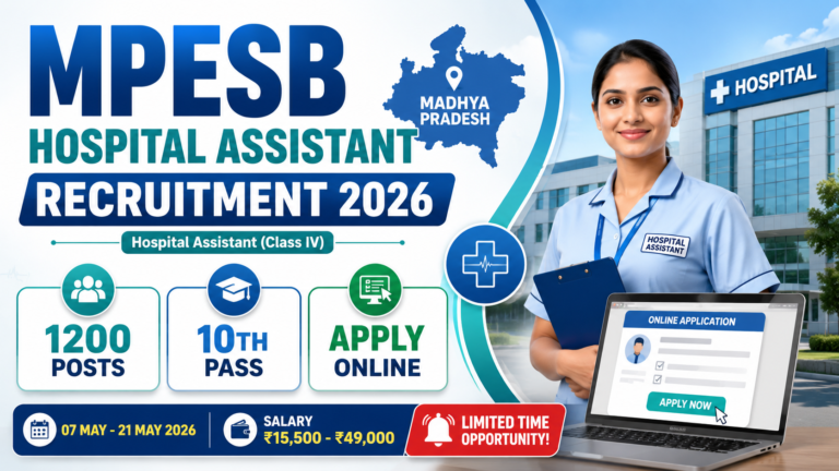 MPESB Hospital Assistant Recruitment 2026: 1200 Posts Apply Online