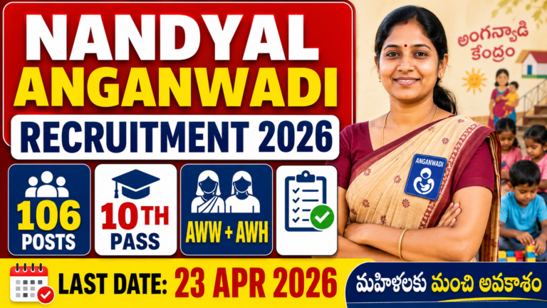 Nandyal Anganwadi Recruitment 2026: Apply for 106 Posts