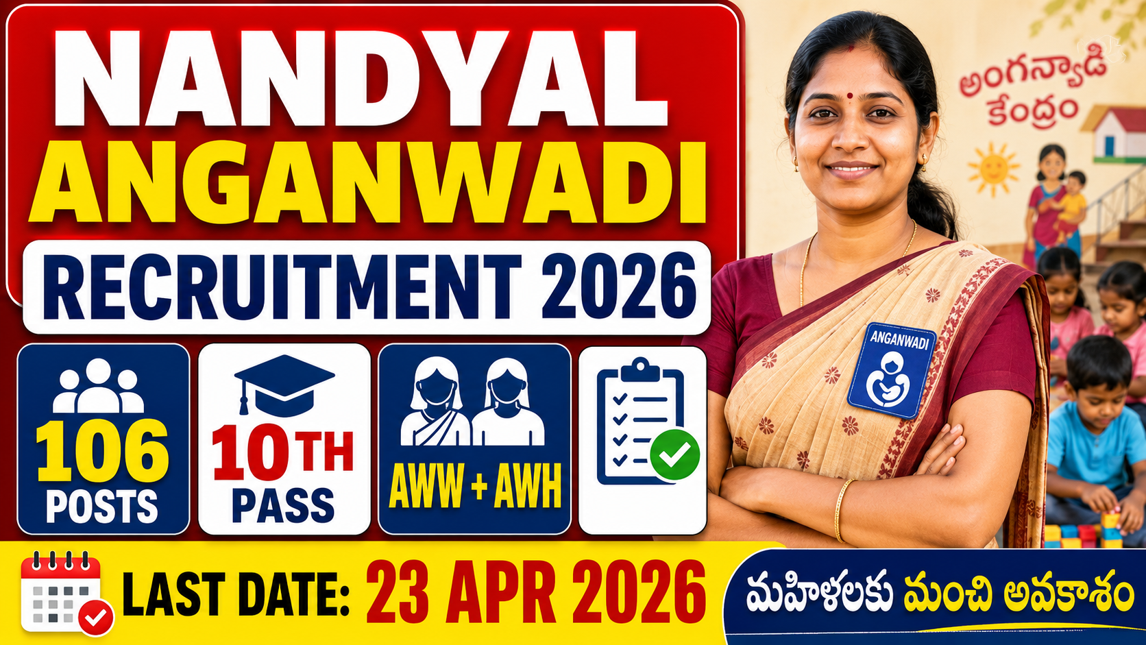 Nandyal Anganwadi Recruitment 2026